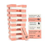 Ronronner Jeux Coquins pour Couples - 48 Pièces Jeu de Construction Romantique pour Couples - Blocs Créatifs pour Renforcer la Complicité, Idée Cadeau Interactive pour Époux et Amoureux-Rose
