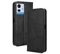 RonRun Coque Compatible ave Cubot Note 50, Étui à Rabat Portefeuille PU Cuir Multifonction Housse de Protection Antichoc, Noir