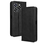 RonRun Coque Compatible ave OukitelC50, Étui à Rabat Portefeuille PU Cuir Multifonction Housse de Protection Antichoc, Noir