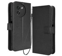 RonRun Coque Doogee Note 59 5G, Étui à Rabat avec Ranges Cartes, Portefeuille Multifonction en Cuir PU Housse Folio Compatible avec Doogee Note 59 5G, Noir