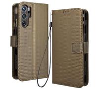 RonRun Coque ZTE Nubia Red Magic 9 Pro/Pro+, Étui à Rabat avec Ranges Cartes, Portefeuille Multifonction en Cuir PU Housse Folio Compatible avec ZTE Nubia Red Magic 9 Pro/Pro+, Brun