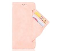 RonRun pour Coque Sony Xperia 10 VII Housse vec Carte Fente étui en PU Cuir Flip Magnétique Portefeuille, 360° Original Slim Couverture Antichoc Case Rose