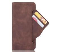RonRun pour Coque Sony Xperia 10 VII Housse vec Carte Fente étui en PU Cuir Flip Magnétique Portefeuille, 360° Original Slim Couverture Antichoc Case Marron