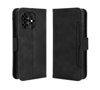 RonRun pour Coque UMIDIGI G5 Mecha Housse vec Carte Fente étui en PU Cuir Flip Magnétique Portefeuille, 360° Original Slim Couverture Antichoc Case Noir