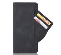 RonRun pour Coque Xiaomi Poco M7 4G (171mm) Housse vec Carte Fente étui en PU Cuir Flip Magnétique Portefeuille, 360° Original Slim Couverture Antichoc Case Noir