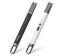 RONXS Briquet à Arc électrique Briquet Rechargeable USB, Briquet à Arc électronique/Allume-Bougie sans Flamme pour la Cuisine, Feux d'artifice, Camping Barbecue (2 pièces) (Noir&Blanc)