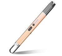 RONXS Briquet électrique coupe-vent sans flamme arc rechargeable au plasma avec crochet de suspension pour bougie, barbecue, camping