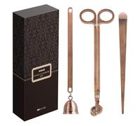RONXS - Ensemble d'accessoires de bougie 3 en 1 avec coupe-mèche, éteignoir à bougie, crochet plongeur à mèche avec emballage cadeau pour les amateurs de bougies