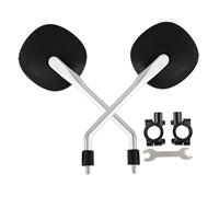 Ronyme 2 Pièces Rétroviseur Vélo Rétroviseur Électrique Large Vision Installation Facile Polypropylène Convient Cyclistes Extérieurs Déplacements Quotidiens, Noir