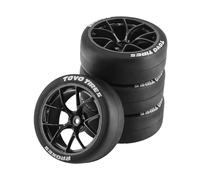 Ronyme 4 pneus de dérive de voiture RC, résistants à l'usure, remplacement Durable pour voiture de tourisme RC à échelle XV01 1:10, noir