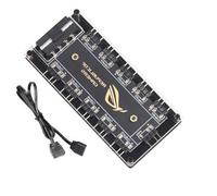 Ronyme 6X Hub avec Câble RGB Hub, Premium, 10 Répartiteurs de Hub, Bande Lumineuse LED PC RGB, Ventilateur de Refroidissement, Grand 4D pour Interface de Car