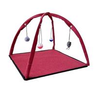 Ronyme Abri pour Chaton, Espace de Jeu pour Animaux, Tapis de Repos pour Chiens et Chats, Rouge