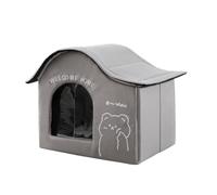 Ronyme Abri Rafraîchissant pour Animaux Maison Refroidissante Niche Refroidie Refuge Fermé avec et Emplacement pour Glacière, Gris Mylo Petit Ours, S pour Un Poids Inférieur À 7 Jin
