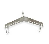 Ronyme Accessoire Musculation Barre Plate Inclinée Perforée pour Tirage Dorsal avec Anneau Central Adapté aux Câbles Poulie pour Exercice Dos Complet en Fitness