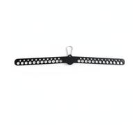 Ronyme Accessoire Musculation Barre Plate Inclinée Perforée pour Tirage Dorsal avec Anneau Central Adapté aux Câbles Poulie pour Exercice Dos Complet en Fitness , Noir , 77 Cm