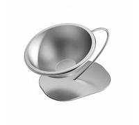 Ronyme Acier Inoxydable pour Chat Gamelle Mangeoire Écuelle Métal Épais Alimentaire Résistant aux Chutes Base Large Antidérapante Grande Ouverture 14cm
