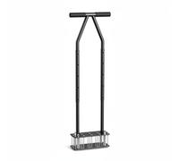 Ronyme Aérateur de Pelouse Manuel Outil d'Aération Carotteur de Gazon Déherbeur Acier Carbone Solide avec Système Autonettoyant Base d'Appui Large pour
