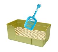 Ronyme Bac à Litière pour Lapin, Plateau Toilette Lapin, Entraîneur de Pot Utilisation, Bac à Urinoir pour Lapins, Facile à Nettoyage, Litière à Grille, pour Petits Animaux, Cochons d'Inde, Vert