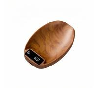 Ronyme Balance de Cuisine Numérique Balance Électronique Balance de Précision Pèse Café avec Écran Intégré Commande Batterie Rechargeable USB Cuillère Métal, Couleur Bois De Nanmu Doré