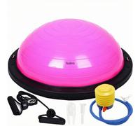Ronyme Ball Demi Sphère Plateau d'Équilibre Dôme de Stabilité Ballon d'Entraînement Surface PVC Antidéchirure avec Base Antidérapante avec Bandes de, Array, Rose