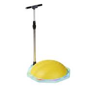 Ronyme Ballon d'Équilibre Enfant Dome de Stabilité Demi-sphère Équipement de Motricité Poignée Amovible Surface Texturée Base, Jaune, avec Accoudoir + Bluetooth + Lumières Colorées