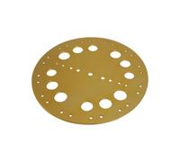 Ronyme Base de Plongée en Apnée Plaque Fond Disque Rond Ancrage Ligne Apnée Alliage d'Aluminium Disque Plat à Ouvertures Multiples pour d'Eau Adaptée à, Jaune