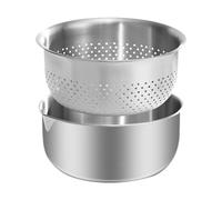 Ronyme Bassine de Lavage à Panier de vidange, Bol de Lavage Portable Compact et réutilisable pour la Cuisson des Aliments, pour Les Cerises, Les légumes, Les, M