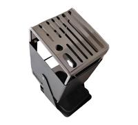 Ronyme Bloc à couteaux avec bac de vidange, couteaux rotatifs faciles à nettoyer, support de vidange, porte-couteaux avec fente pour ciseaux, Gris
