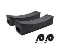 Ronyme Blocs Mousse pour Kayak, Coussinets antidérapants Souples et Portables pour Barres Toit Voiture, Barres transversales Noires avec Sangles