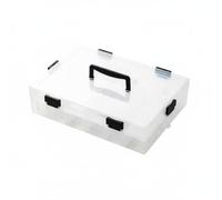 Ronyme Boîte de Rangement Industrielle Organiseur Compartiments Coffret Vis Mallette Pièces avec Couvercle Transparent Poignée, Moderne Et Minimaliste, Deux Couches, 59 Compartiments