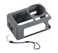 Ronyme Boîtier de la caméra, manche de boîtier en silicone, anti-goutte avec lonyard, ACCC de protecteur, couvercle en silicone étouffé, couvercle de la, Gris