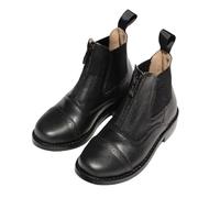 Ronyme Bottes d'Équitation pour Enfants Fermeture Éclair Pratique Cuir PU Semelle Robuste Confortables Adaptées aux Adolescents Usages Quotidiens Équitation Écurie, 31