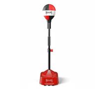 Ronyme Boxing Speed Ball Punching Ball Support Autoportant Ballon de Sac de Frappe Ressort Réactif Retour Rapide Base Sécurisée Ventouse Fonctionnement Calme, Rouge