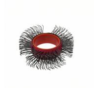 Ronyme Brosse Métallique à Moyeu pour Nettoyage de Surface Roue de Décapage Disque de Brossage Accessoire de Polissage en Acier Carbone pour Enlever la , Rouge