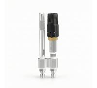 Ronyme Buse de Pulvérisation Réglable Lance Double de Lavage Embout à Jet Modulable Connecteur Rapide en Laiton Corps en Acier Inoxydable Prise Sécurisée, Acier Inoxydable Moleté 3-7GPN-3.0-3.0