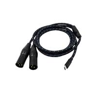 Ronyme Câble audio type C vers double XLR mâle pour connecter smartphones et ordinateurs portables, cordon en Y 2 m pour, haut-parleur,