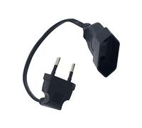 Ronyme Câble d'alimentation Secteur Européen coudé à 90 degrés 0,4 mm Mâle vers Femelle 250V, Câble de Rallonge 0,3 m, Câble Convertisseur pour Appareil, Lampe