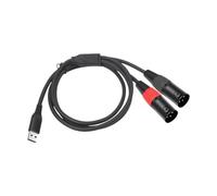 Ronyme Câble de Commande USB à 2 Câbles Audio XIR, USB à 2 XIR Câble Auxiliaire 3pins Cordon Audio Stéréo Câble pour Smartphones Casque, Microphone, Amplificateur, 2m