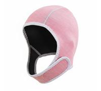 Ronyme Cagoule de Plongée Néoprène Bonnet Thermique Capuche Surf Protection Solaire UPF 50 Plus Nylon Extensible 4 Directions Adaptée à Entrainement Plongée, Rose, sans Bord