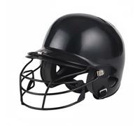 Ronyme Casque de Baseball Enfant Batting Garde Visage Éponge Aérée Robuste Polyvalente Adapté Équipe Jeunes Sport Collectif Formation, Noir, Adulte A