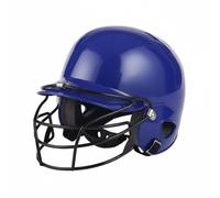 Ronyme Casque de Baseball Enfant Batting Garde Visage Éponge Aérée Robuste Polyvalente Adapté Équipe Jeunes Sport Collectif Formation, Bleu, Adulte A