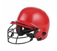 Ronyme Casque de Baseball Enfant Batting Garde Visage Éponge Aérée Robuste Polyvalente Adapté Équipe Jeunes Sport Collectif Formation, Rouge, Kids A