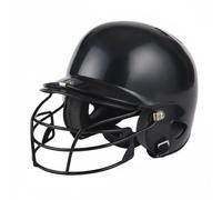 Ronyme Casque de Baseball Enfant Batting Garde Visage Éponge Aérée Robuste Polyvalente Adapté Équipe Jeunes Sport Collectif Formation, Noir, Enfants A
