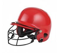 Ronyme Casque de Baseball Enfant Batting Garde Visage Éponge Aérée Robuste Polyvalente Adapté Équipe Jeunes Sport Collectif Formation, Rouge, Adulte A