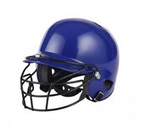 Ronyme Casque de Baseball Enfant Batting Garde Visage Éponge Aérée Robuste Polyvalente Adapté Équipe Jeunes Sport Collectif Formation, Bleu, Kids A