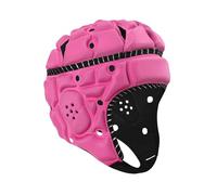 Ronyme Casque de Rugby pour Enfants et Adolescents, Casque de Protection Multi-Sports avec Bandes Réfléchissantes, Léger et Confortable, pour Rugby, Football Américain et Sports de Contact, Rose