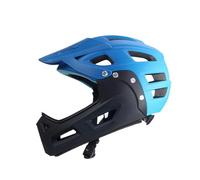 Ronyme Casque de vélo léger, Casque de Cyclisme, Sports de Plein air, équitation, Ventilation, BMX, réglable avec Bord de Chapeau de Soleil Respirant, Bleu