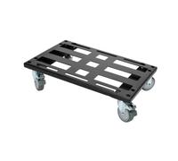 Ronyme Chariot mobile pour coffrets à outils empilables, plateforme métallique, utilisation polyvalente, construction robuste en acier, solide avec roulettes, 4.5 Pouces Casters