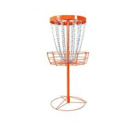 Ronyme Cible de Disque Golf Extérieur Panier Disque Chaînes Support Base Métal Fer Portable avec Cerclage Supérieur et Corbeille Filaire Stable Adaptée au Jardin Parc Terrain Scolaire