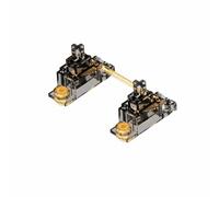 Ronyme Clavier Mécanique Stabilisateur PCB Visé Kit Complet Accessoire Auto-compensant Compatible 12 à 16 Mm Fils Dorés Patins PTFE Structure Élastique, Transparent Black, Not Lubed